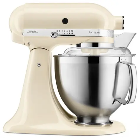 KitchenAid 5KSM185PSEAC mandľovo krémová / Kuchynský robot Artisan / 300W / 4,8L / 10 rýchlostí