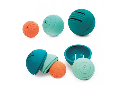 Ludi Loptičky silikónové Ball in Ball / od 6 mesiacov