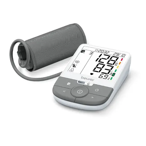 BEURER BM 53 biela / tlakomer na paži / plne automatický / detekcia arytmie / pamäť 2x100 záznamov