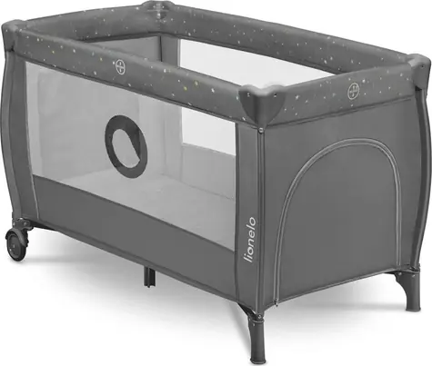 Lionelo Postieľka cestovná Stefi PLUS Grey Multicolor