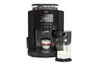 Rozbalené - Krups EA819N Arabica Latte / automatický kávovar / 1450 W / 1.7 l / 4 recepty / čierna / rozbalené