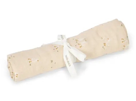 Little Dutch Plienka zavinovacie 120x120 cm Hus Newborn Naturals