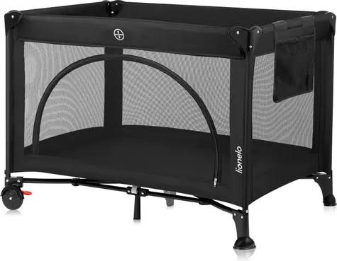 Lionelo Postieľka cestovná Laura Black Carbon / do 15 kg