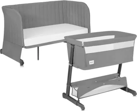 Lionelo Postieľka Thomi PLUS 5v1 Grey Concrete