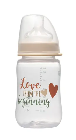 NIP Fľaša dojčenská PP široká silikón-M 260ml 0m+