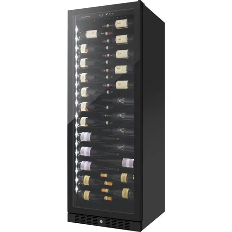 Philco PW 143 GLV čierna / Vinotéka jednozónová / 5-20 °C / 472 l / kapacita 143 fliaš