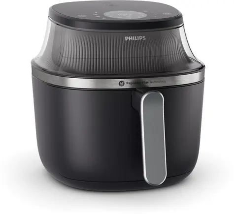Philips NA341/00 čierno-strieborná / Teplovzdušná fritéza / 2000 W / objem 7.2 l