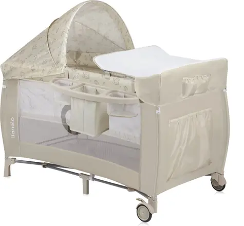 Lionelo Postieľka cestovná Sven PLUS Beige Latte / od 0 do 3 rokov / do 15 kg