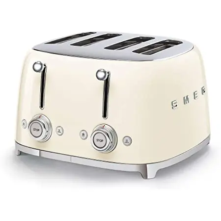 SMEG TSF03CREU krémová / Hriankovač / 2000 W / 4 sloty / 4 hrianky / 6 stupňov opečenia