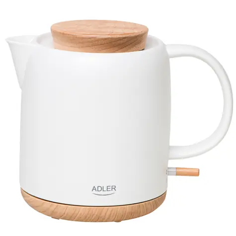 Adler AD 1304 biela / Rýchlovarná kanvica / 1200W / 1L / keramická