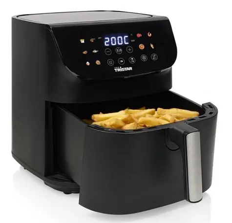 Tristar FR-9073 čierna / Teplovzdušná fritéza / 1800W / 9l / 30 ° C - 200 ° C / 12 programov