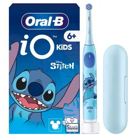 Poškodený obal - Oral-B iO 2 Kids Stitch modrá / Elektrická zubná kefka / pre deti od 6 rokov / 3 režimy