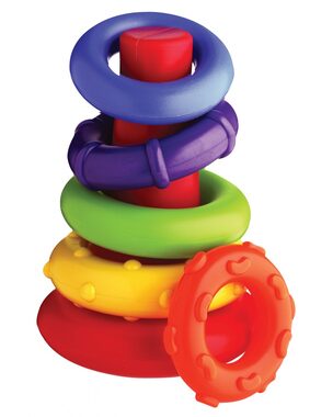 Playgro - Plastové navliekacie krúžky / od 9 mesiacov