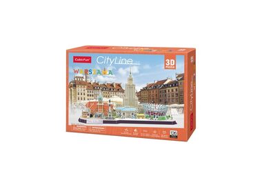 CubicFun 3D Puzzle CityLine - Waršava / 126 dielov / 53 x 18.1 x 20.5 cm