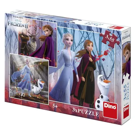 DINO Frozen II 3x inak / 3x 55 dielikov / od 5 rokov