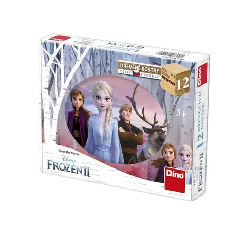 DINO Frozen II / Kubus drevené kocky / 12 dielikov / od 3 rokov