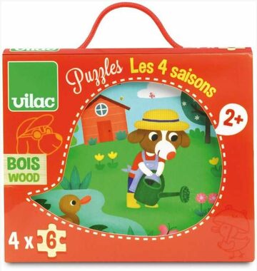 Vilac Drevené puzzle 4 obdobia / od 2 rokov