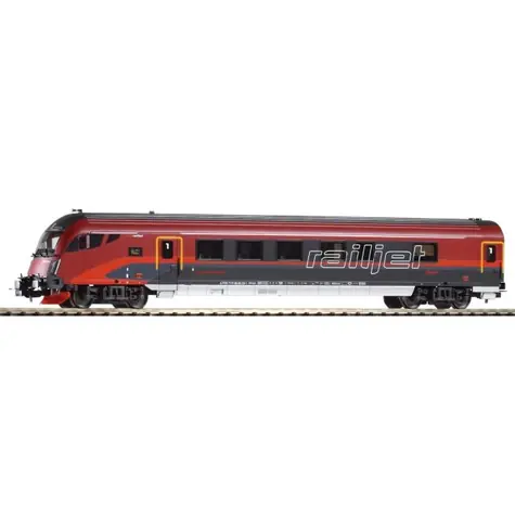 Piko 57672 Riadiaci vagón Afmpz 1. tr. Railjet ÖBB VI / Mierka: H0 (1:87) / Dĺžka: 268 mm / Rádius: 358 mm / od 14 rokov