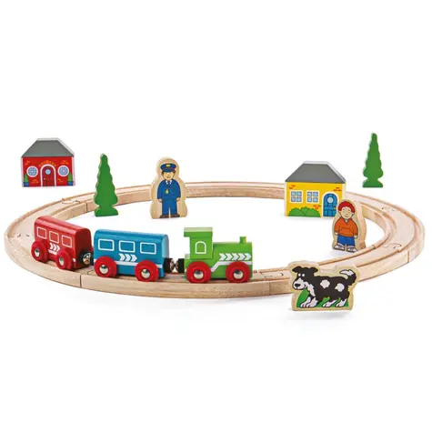 Bigjigs Rail Moja prvá vláčikodráha / 20 dielov / od 3 rokov