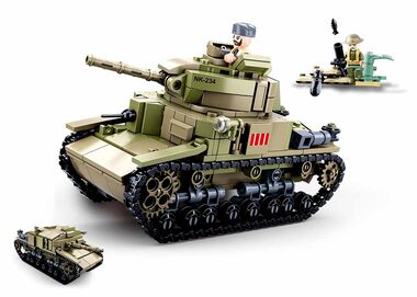 Sluban Army M38-B0711 Stredný taliansky tank 2v1 / LEGO - kompatibilný / Počet figúrok|dielikov: 2|463 / od 8 rokov
