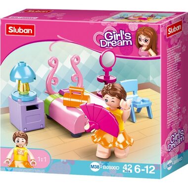 Sluban Girls Dream M38-B0800D Spálňa / Lego - kompatibilný / Počet figúrok|dielikov: 1|42 / od 6 rokov