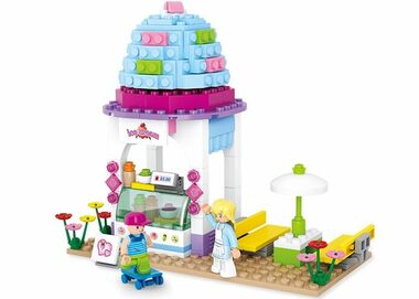 Sluban Girls Dream Town M38-B0525 Zmrzlinový obchodík / Lego - kompatibilný / Počet figúrok|dielikov: 2|205 / od 6 rokov