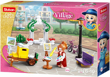 Sluban Girls Dream Village M38-B0869 Maliarka v parku / LEGO - kompatibilný / Počet figúrok|dielikov: 1|114 / od 6 rokov