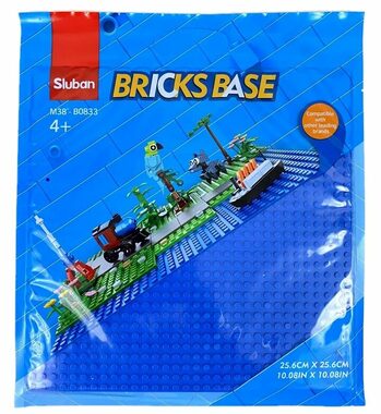 Sluban M38-B0833E Základová doska 32x32 modrá / Lego - kompatibilný / od 6 rokov