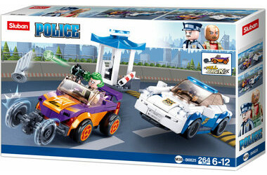 Sluban Polícia M38-B0825 Policajná naháňačka s naťahovacím autom / LEGO - kompatibilný/Počet figúrok|dielikov: 2|161 / 6 rokov