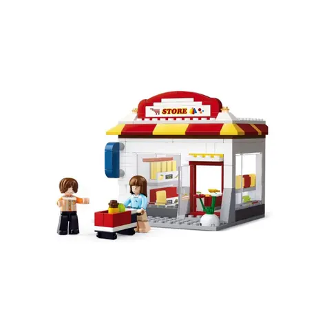 Sluban Town Business street M38-B0571 Obchod / LEGO - kompatibilný / Počet figúrok|dielikov: 2|186 / od 6 rokov
