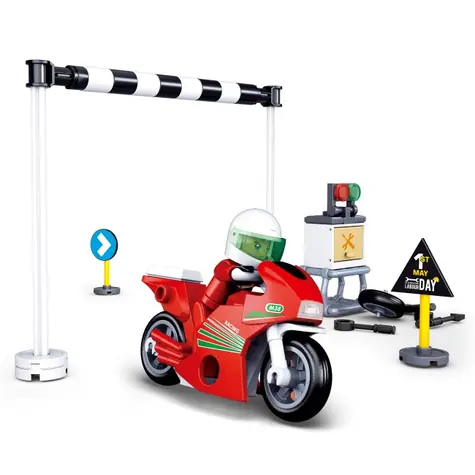 Sluban Town Motorky M38-B0717A Závodná motorka / LEGO - kompatibilný / Počet figúrok|dielikov: 1|60 / od 6 rokov
