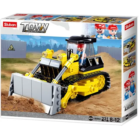 Sluban Town Stavitelia M38-B0802 Buldozér / Lego - kompatibilný / Počet figúrok|dielikov: 1|231 / od 8 rokov