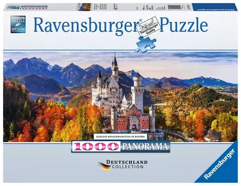 Ravensburger Panorama Zámok Neuschwanstein / 1000 dielikov / od 14 rokov