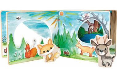 Small Foot Drevená obrázková knižka interaktívna hra / od 12 mesiacov