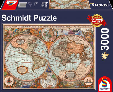 SCHMIDT Puzzle Historická mapa sveta / 3000 dielikov / od 12 rokov