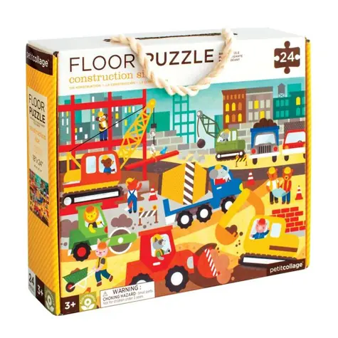 Petit Collage Podlahové puzzle stavba v meste / 24 dielikov / od 3 rokov