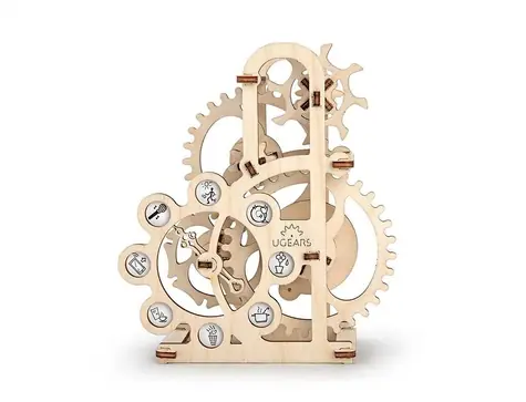 Ugears 3D drevené mechanické puzzle Dynamometer / od 14 rokov / 48 dielikov / Obtiažnosť: jednoduchá