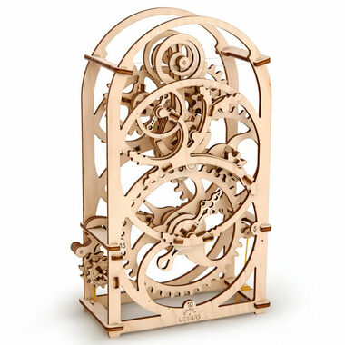 Ugears 3D drevené mechanické puzzle Hodinový strojček / od 14 rokov / 107 dielikov / Obtiažnosť: stredná
