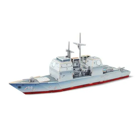 RoboTime Drevená skladačka krížnik Aegis / od 3 rokov / 88 dielikov / Obtiažnosť: nízka