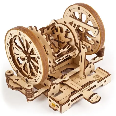 Ugears 3D drevené mechanické puzzle STEM výukový diferenciál / od 14 rokov / 163 dielikov / Obtiažnosť: nízka