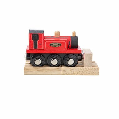 Bigjigs Rail Drevený vláčik Teriér červená / od 3 rokov