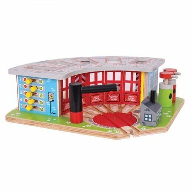 Bigjigs Rail Exkluzívne depo pre 5 vláčikov / od 3 rokov