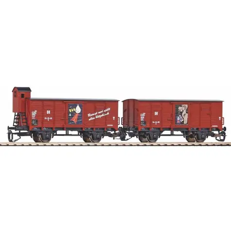 Piko 47032 Sada 2 krytých vagónov G02 „Fit“ DR III / Mierka: TT (1:120) / Rádius: 287 mm / 14 rokov
