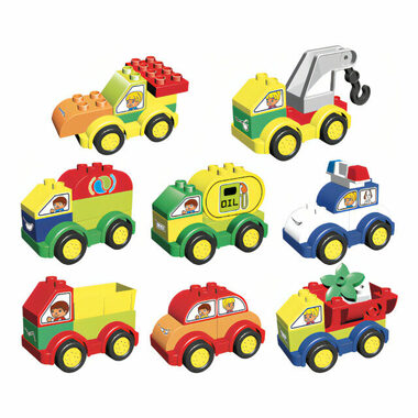 LW Toys Junior kocky Autá / Lego- kompatibilný / 62 dielikov 