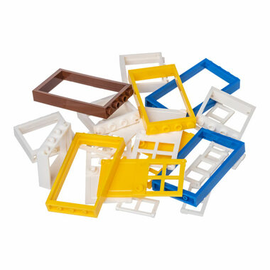 LW Toys Kreatívny set okna a dvere farebné / Lego- kompatibilný / 10 dielikov 