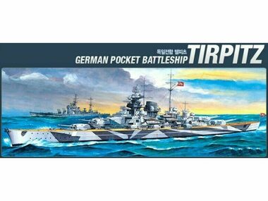 ACADEMY 14219 Tirpitz / Plastikový model / 1:800