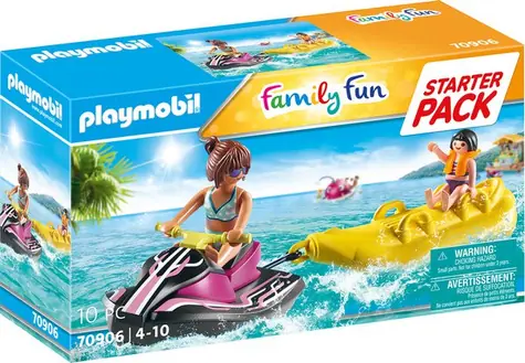 Playmobil Family Fun 70906 Starter Pack Vodný skúter s banánovým člnom / Počet dielikov: 10 / od 4 rokov