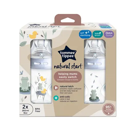 Tommee Tippee Dojčenská fľaša C2N potlač Boy 260ml 2ks / od 0 mesiacov