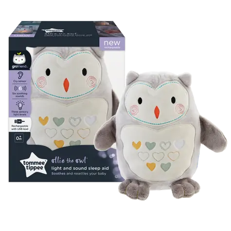 Tommee Tippee Nočné svetlo s hudbou Grofriend Ollie the Owl / od 0 mesiacov