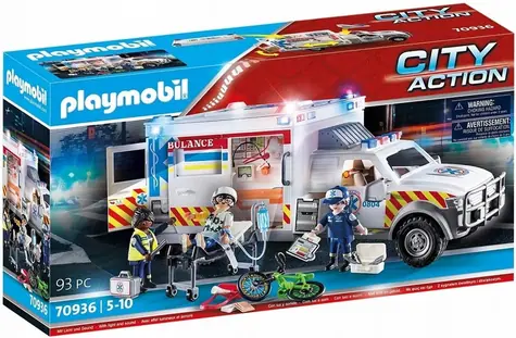 Playmobil® City Action 70936 Záchranná služba: US Ambulancia / Počet dielikov: 93 / od 5 rokov